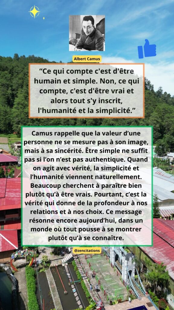 Comment vivre avec authenticité et simplicité humaine ? Le message de Camus
